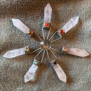 Crystal Chakra Wand with Gemstones